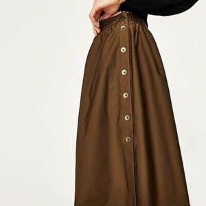 NWOT Zara Reversible MIDI skirt S